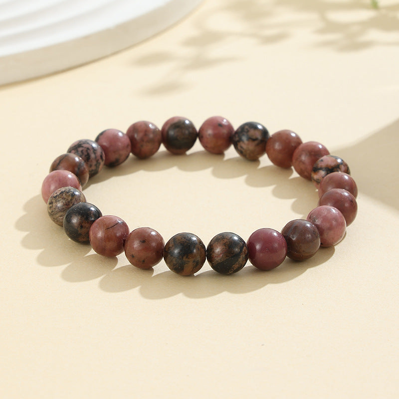 European and American Cross-Border Hot-Selling Popular Jewelry 8mm Natural Stone Bracelet Amethyst Tiger Eye Stone Agate Bracelet Jewelry