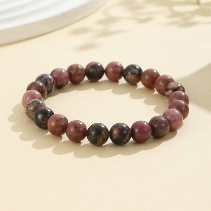 European and American Cross-Border Hot-Selling Popular Jewelry 8mm Natural Stone Bracelet Amethyst Tiger Eye Stone Agate Bracelet Jewelry