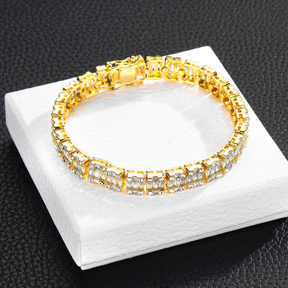 Popular Jewelry Rock Sugar Chain Children's European and American New Zircon Cuban Chain Hip Hop Jewelry Internet Celebrity Same Style Clothing Accessories