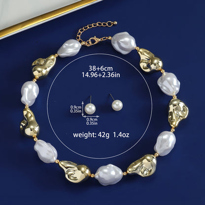 Cross-Border New Style Personalized Irregular Silver Necklace Temperament Style Versatile Temperament Necklace Jewelry Manufacturer Wholesale