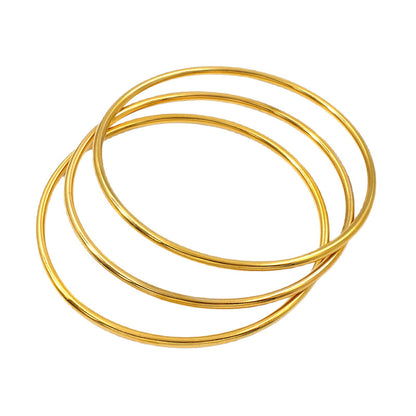 Cross-Border Round Simple Bracelet Titanium Steel Non-Fading Jewelry Light Luxury High-End Coil Bracelet Stainless Steel Jewelry