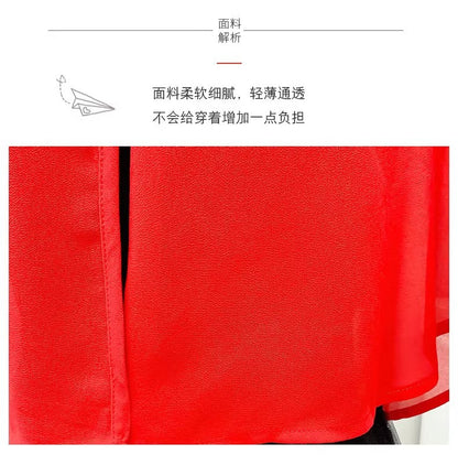 Thin Small Shawl Summer Dress with Sling Skirt Air-conditioning Shirt Women's Cardigan Outer Chiffon Ethnic Style Silver Buckle Small Coat