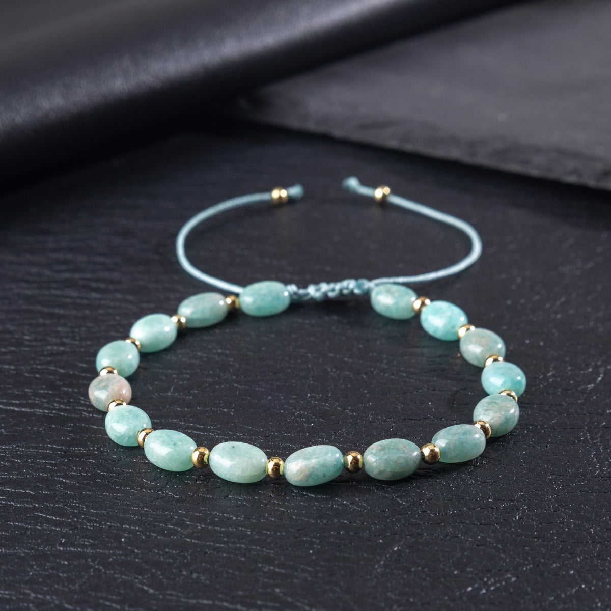 Zhuhang Jewelry Cross-Border New Natural Stone Irregular Bracelet Adjustable Braided Rope Bracelet