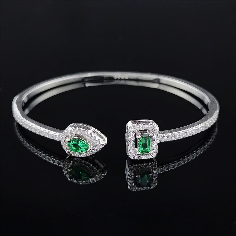 Cross Border jewelry Set Long Zircon Earrings Ring Necklace Jewelry Four Piece Set Hot Sale J6177