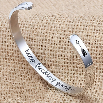 Amazon Cross-Border Best-Selling Stainless Steel C-Shaped Inspiration Bracelet Adjustable Size Jewelry Wholesale in Stock
