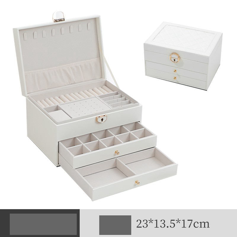 Jewelry Storage Box, Exquisite Necklace, Earrings, Gold Hand Jewelry, Earrings, Jewelry Box, Large Capacity, 2025 Model Drawer