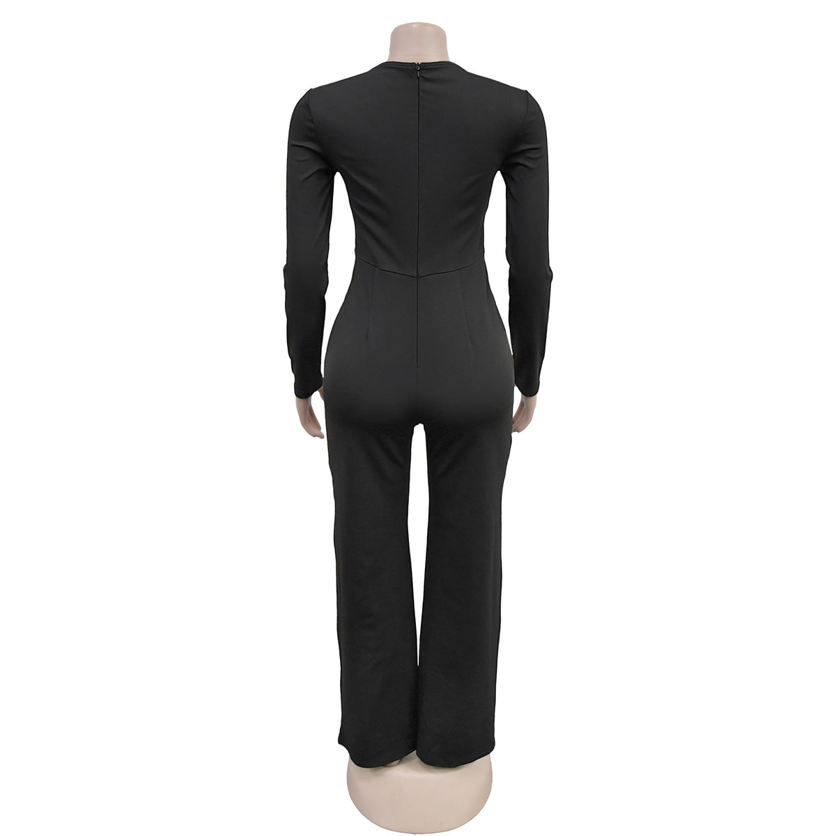 CM.YAYA Elegant Button Long Sleeve Irregular Girl Jumpsuits 2025 Spring Women's Overalls Outfits Night Club Streetwear One Piece