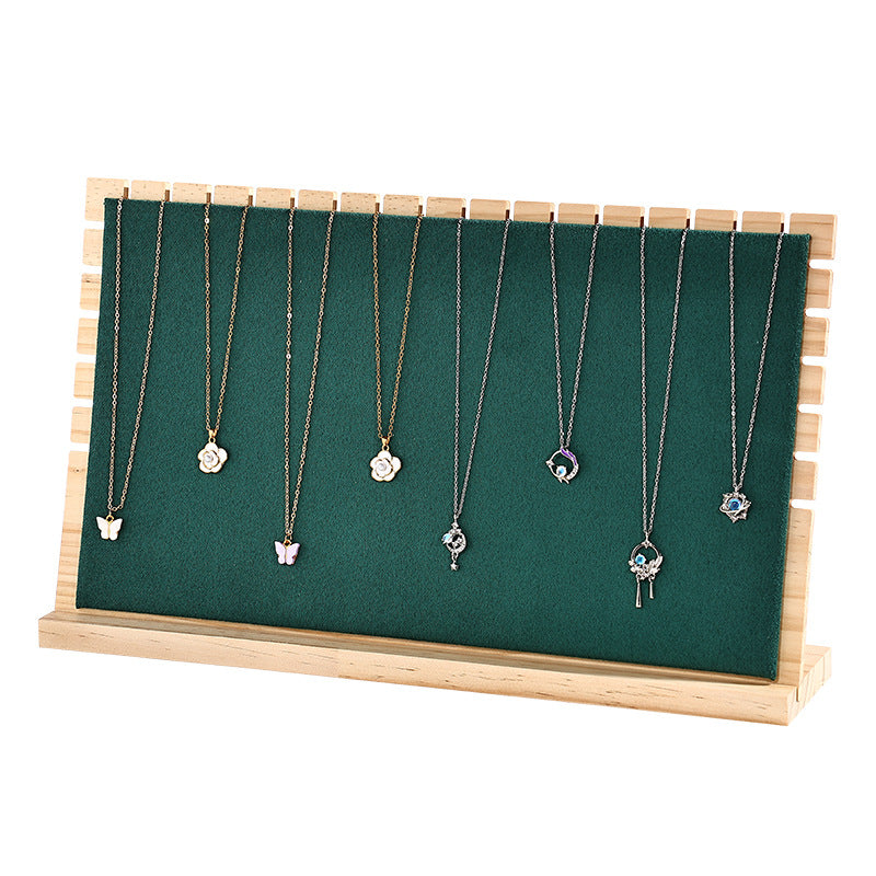 Solid Wood Jewelry Display Stand, Detachable Jewelry Pendant Storage Board, Large Capacity Display Rack for Stalls, Jewelry Store Live Streaming