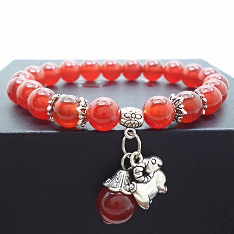 Red Agate Crystal Bracelet Women's Small Jewelry Bracelet Couple Jewelry Bracelet Jewelry Beaded Yiwu Small Commodity Jewelry