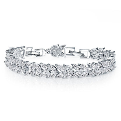 Jewelry Cross-border Explosive Bracelet Design Sense Niche Not Faded Female Willow Leaf Source s6924