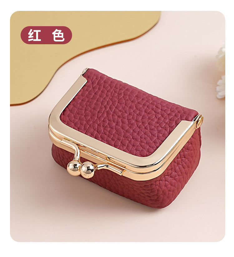 Genuine Leather Mini Necklace Jewelry Box Women's Earrings Gold Ring Gold Jewelry Cosmetics Bag Earphones Coin Purse