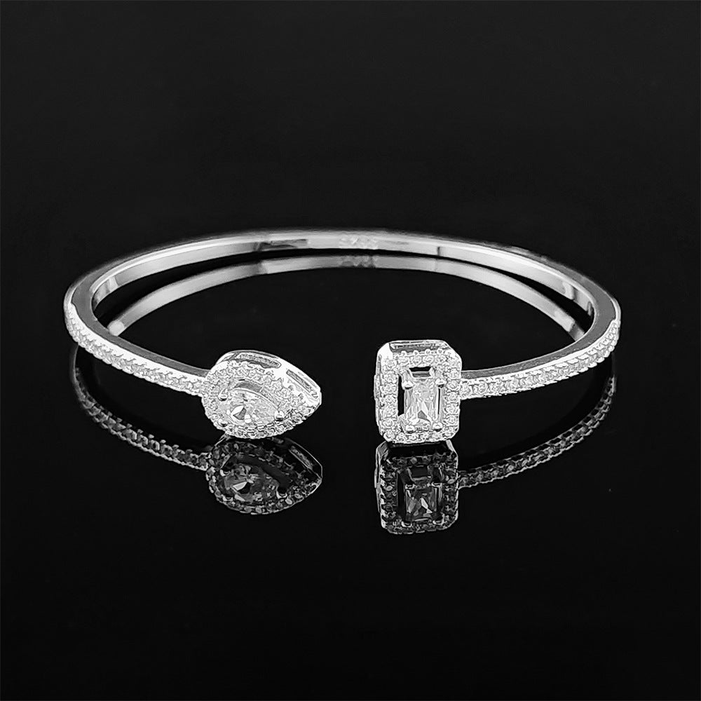 Cross Border jewelry Set Long Zircon Earrings Ring Necklace Jewelry Four Piece Set Hot Sale J6177