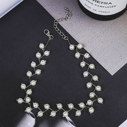 Sweet personality simple natural Joker imitation pearl necklace pearl necklace ladies necklace jewelry wholesale supply