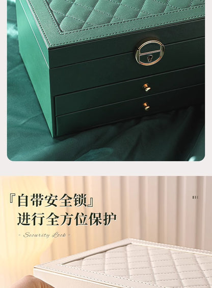 High-end jewelry storage box necklace earrings earrings earrings bracelet ring exquisite jewelry gold jewelry large capacity