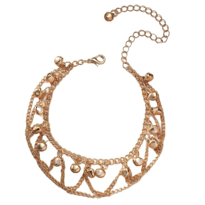 European and American New Cross-border Jewelry Distinctive Bell Beach Style Holiday Foot Chain Women's Fashion Accessories Jewelry Foot
