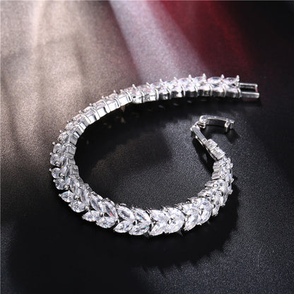 Jewelry Cross-border Explosive Bracelet Design Sense Niche Not Faded Female Willow Leaf Source s6924