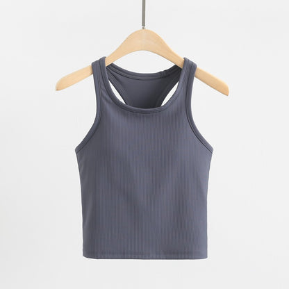 Original ebb yoga vest women's I-character sports outer wear tight quick-drying with chest pad running bra fitness upper
