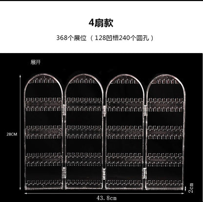 Multi-Layer Jewelry Rack Drawer Transparent Earring Box Storage Jewelry Box Dressing Table Dustproof Earring Organizer