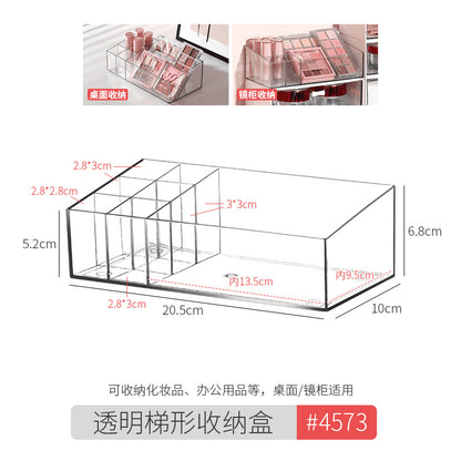 Mirror Cabinet Storage Box Desktop Cosmetics Lipstick Storage Rack Bathroom Bathroom Desktop Dressing Table Organization Box