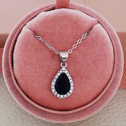 Foreign trade e-commerce Dubai jewelry water drop pear-shaped earrings necklace colorful zircon ear two-piece e5620 x711
