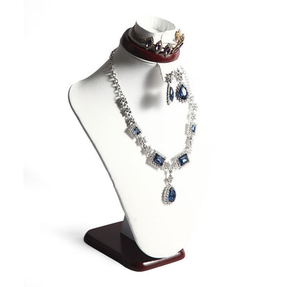 Feather Solid Wood Neck Figure Necklace Display Stand Necklace Jewelry Stand Neck Model Jewelry Jewelry Window
