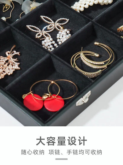 Ear Clip Ear Wire Jewelry Box Large Capacity Ring Necklace Bracelet Display Stand Ear Ring Ear Stud Earrings Storage Box