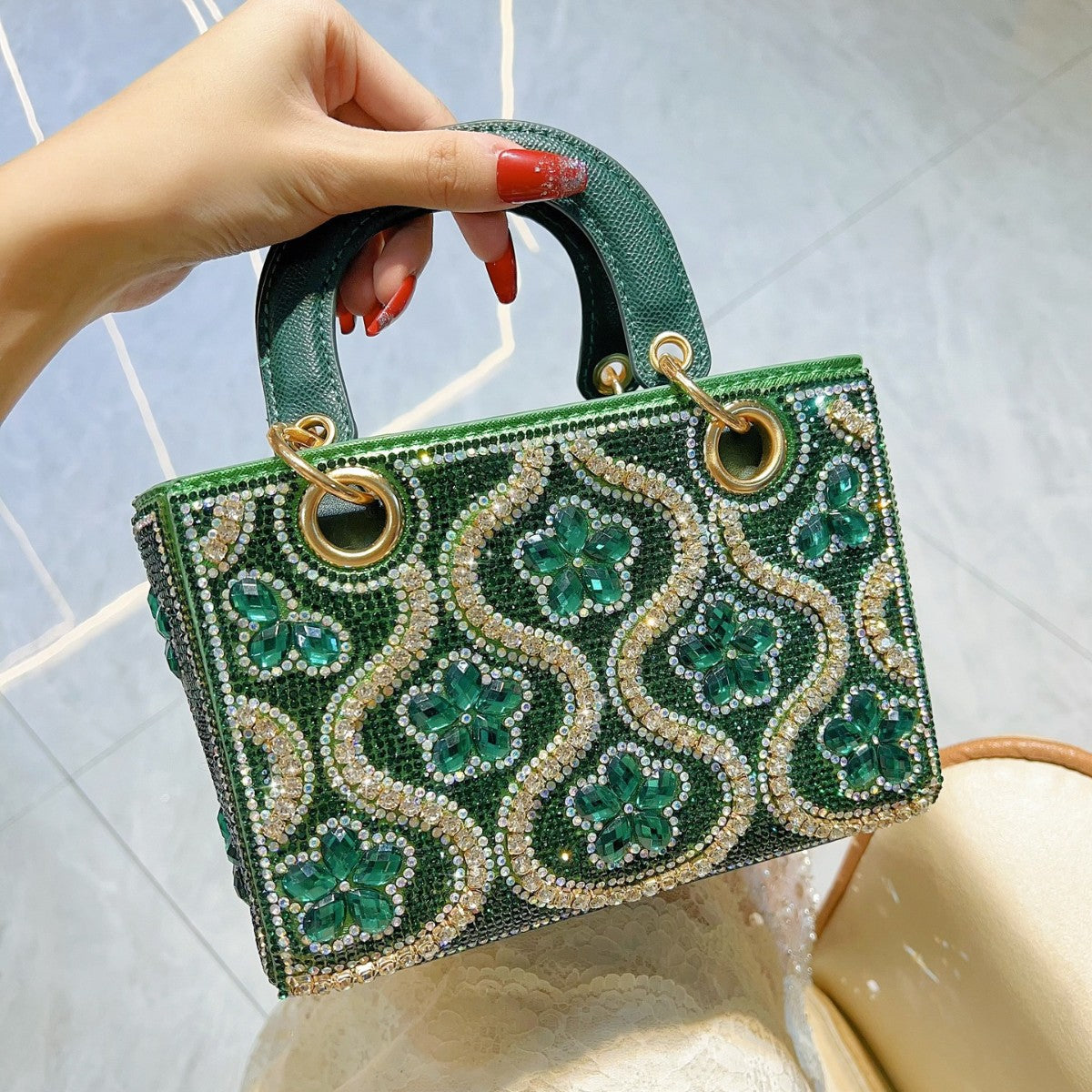 New Cross-border Light Luxury Celebrity Handbag Small Handbag Shoulder Crossbody Evening Bag High-quality Large-capacity Women's Bag