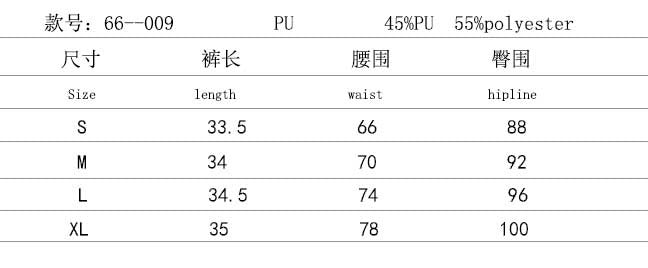 Foreign trade women's autumn new shorts women's fashion PU leather pants Women's European and American fashion tight hip lifting pants in stock
