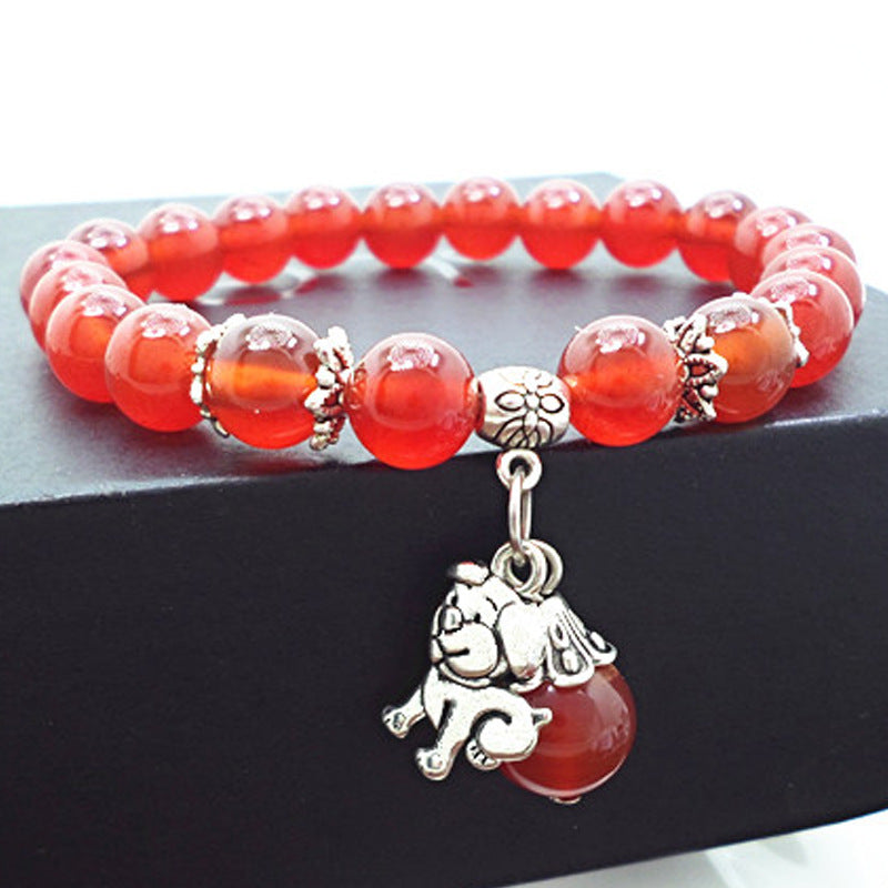 Red Agate Crystal Bracelet Women's Small Jewelry Bracelet Couple Jewelry Bracelet Jewelry Beaded Yiwu Small Commodity Jewelry