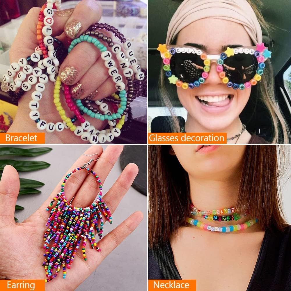Jewelry Making Kit with Jewelry Beads, Jewelry Pliers, Necklace Bracelet Beaded Wire DIY Jewelry Accessories Set