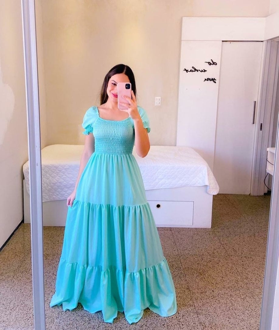 2025 Cross-Border New Spring and Summer European and American Clothing Dress One-Shoulder Floral Off-Shoulder Long Color Fairy Skirt