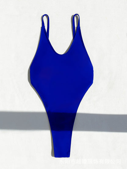 2024 new hot-selling backless one-piece swimsuit sexy slim swimsuit women's bikini foreign trade European and American beach wear