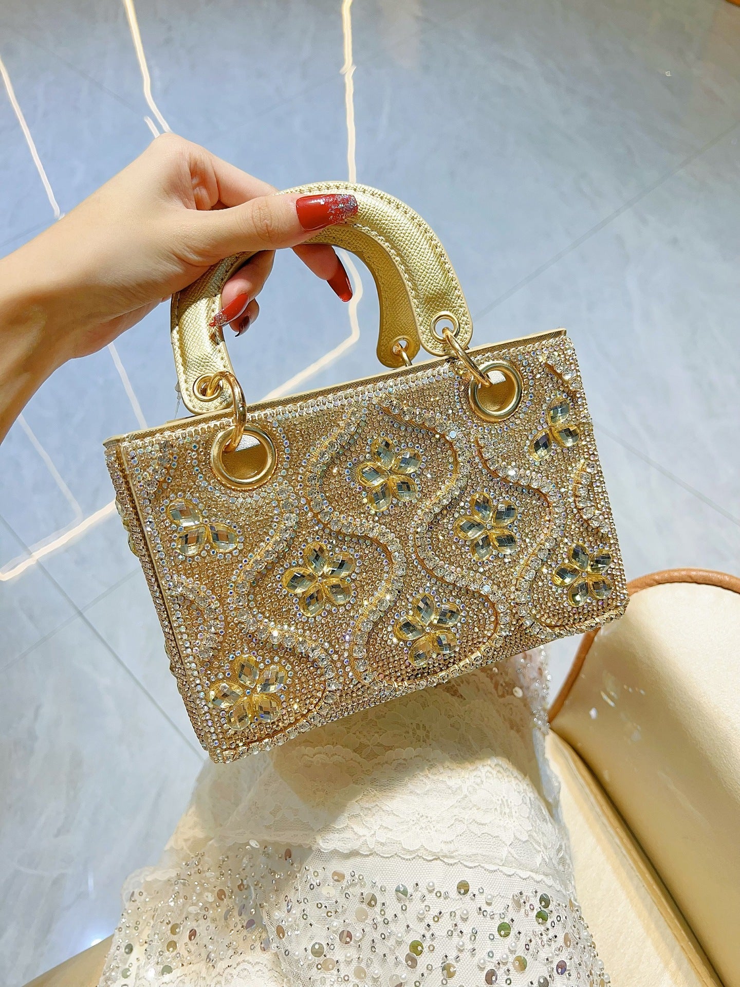 New Cross-border Light Luxury Celebrity Handbag Small Handbag Shoulder Crossbody Evening Bag High-quality Large-capacity Women's Bag