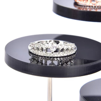 Hot sale acrylic ring jewelry display stand multi-layer round jewelry display stand plexiglass simple jewelry