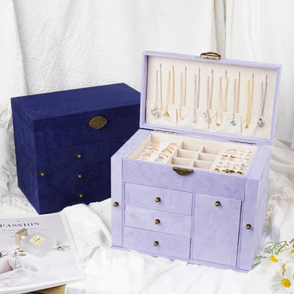 Storage Jewelry Box 2025 New High-End Multi-Layered High-End Necklace Ring Bracelet Large-Capacity Jewelry Box