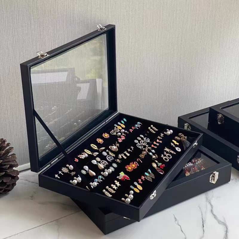 Ear Clip Ear Wire Jewelry Box Large Capacity Ring Necklace Bracelet Display Stand Ear Ring Ear Stud Earrings Storage Box