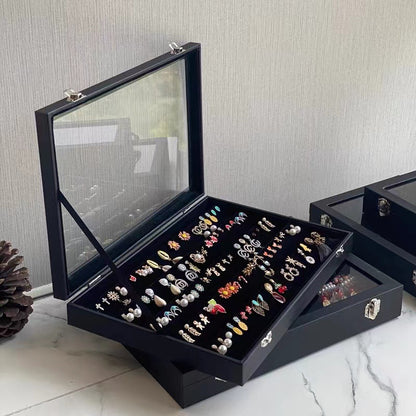 Ear Clip Ear Wire Jewelry Box Large Capacity Ring Necklace Bracelet Display Stand Ear Ring Ear Stud Earrings Storage Box