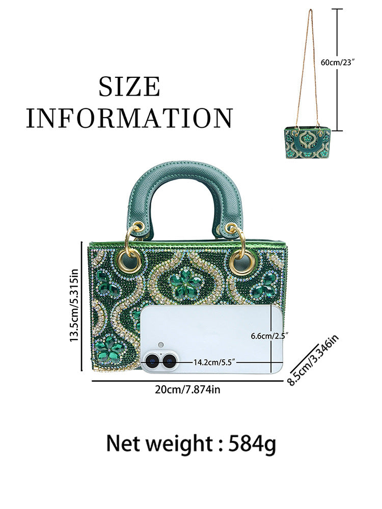 New Cross-border Light Luxury Celebrity Handbag Small Handbag Shoulder Crossbody Evening Bag High-quality Large-capacity Women's Bag