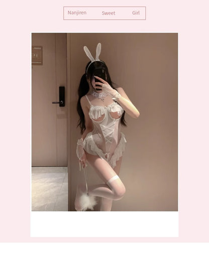 Small Chest Sex Lingerie Sexy Non-take-off Bunny Cute Pure Desire qqny2025 New Flirting Uniform Tempting Dress