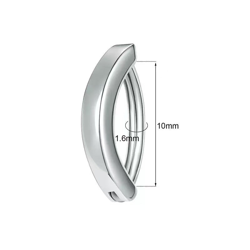 Trendy Amazon Cross-Border Minimalist Crescent Belly Button Ring Versatile Fashion Piercing Jewelry