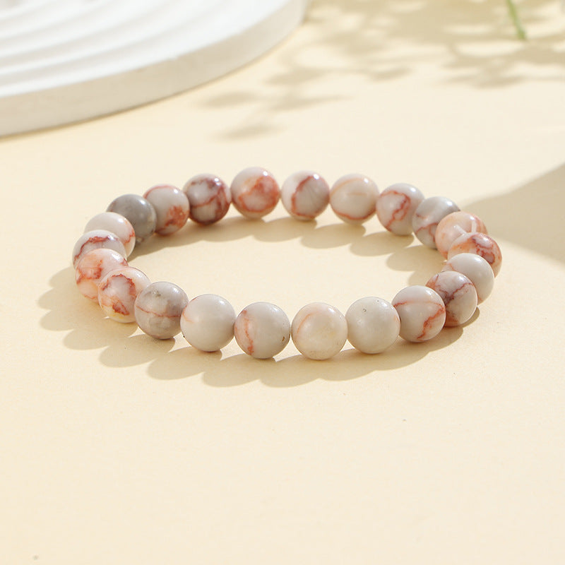 European and American Cross-Border Hot-Selling Popular Jewelry 8mm Natural Stone Bracelet Amethyst Tiger Eye Stone Agate Bracelet Jewelry
