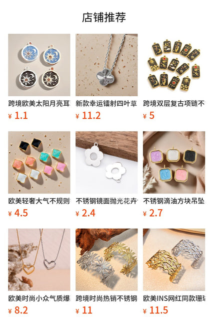Cross-Border Hot Selling Stainless Steel Jewelry Accessories Cross Pendant Yiwu Accessories DIY Material Accessories Wholesale