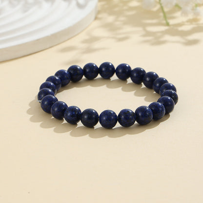 European and American Cross-Border Hot-Selling Popular Jewelry 8mm Natural Stone Bracelet Amethyst Tiger Eye Stone Agate Bracelet Jewelry