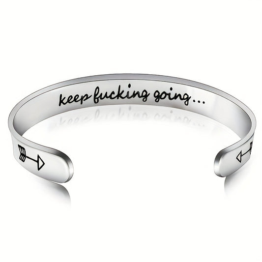 Amazon Cross-Border Best-Selling Stainless Steel C-Shaped Inspiration Bracelet Adjustable Size Jewelry Wholesale in Stock