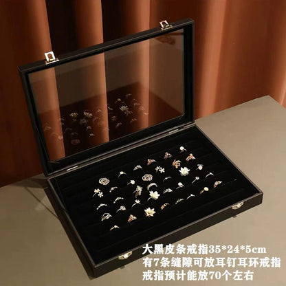 Ear Clip Ear Wire Jewelry Box Large Capacity Ring Necklace Bracelet Display Stand Ear Ring Ear Stud Earrings Storage Box