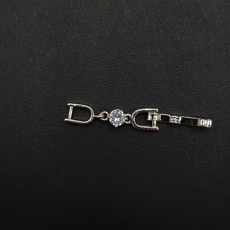 Joker bracelet necklace extended chain plated real platinum zircon 3cm lengthened first jewelry button accessories factory outlet