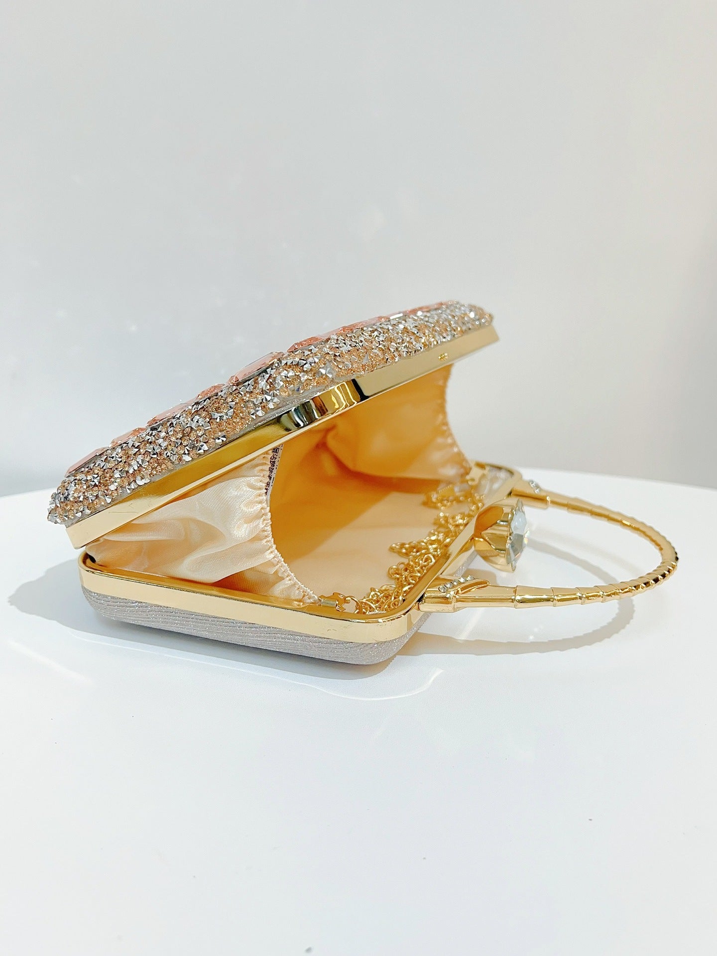 New Cross-border Banquet Handbag Women's Handheld Crossbody Bag Shoulder High-end Small Bag Full Diamond Shiny Evening Bag
