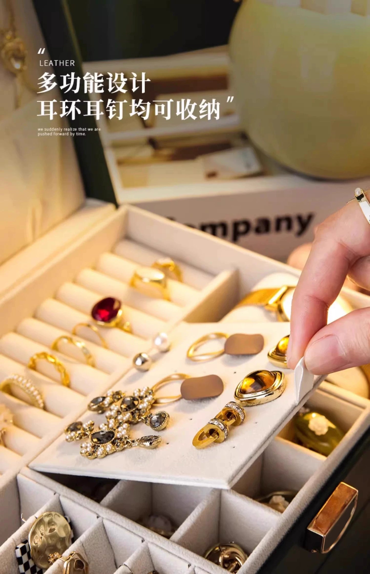Jewelry Storage Box, Exquisite Necklace, Earrings, Gold Hand Jewelry, Earrings, Jewelry Box, Large Capacity, 2025 Model Drawer