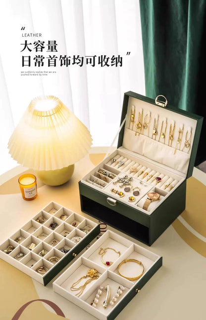 Jewelry Storage Box, Exquisite Necklace, Earrings, Gold Hand Jewelry, Earrings, Jewelry Box, Large Capacity, 2025 Model Drawer