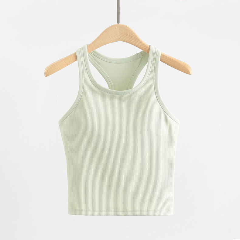 Original ebb yoga vest women's I-character sports outer wear tight quick-drying with chest pad running bra fitness upper